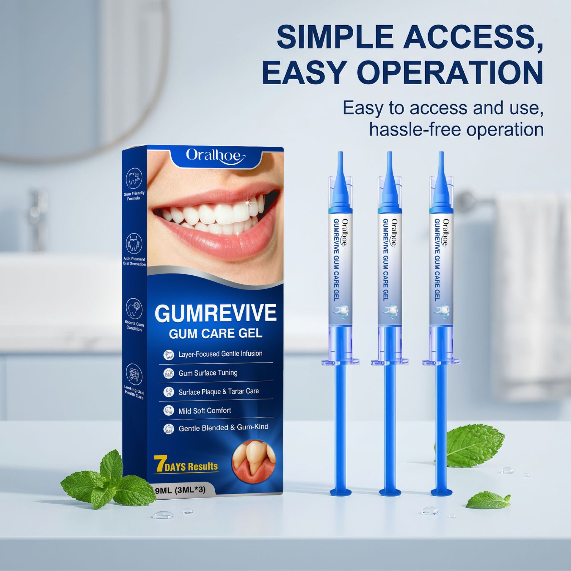 Teeth Whitening Kit At Home - Gel para Cuidado Bucal, Kit de
