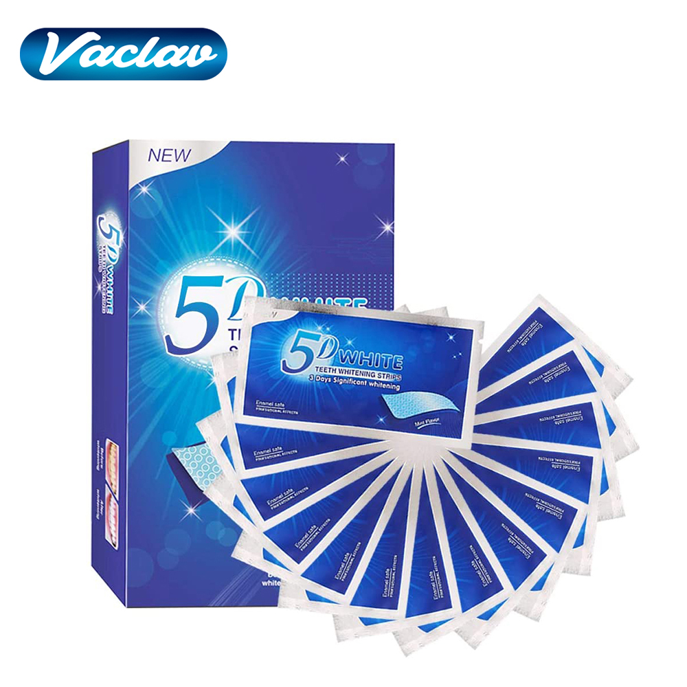 Teeth Whitening Q&M - Tiras Blanqueadoras de Dientes 5D, Gel