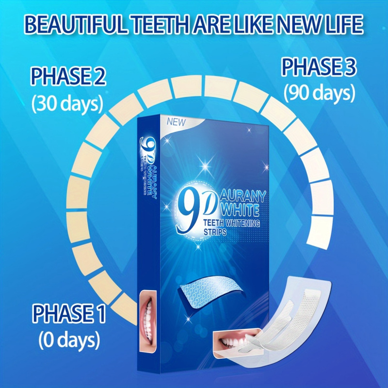 21 pares de tiras blanqueadora - Teeth Whitening Q&M reseña y precio