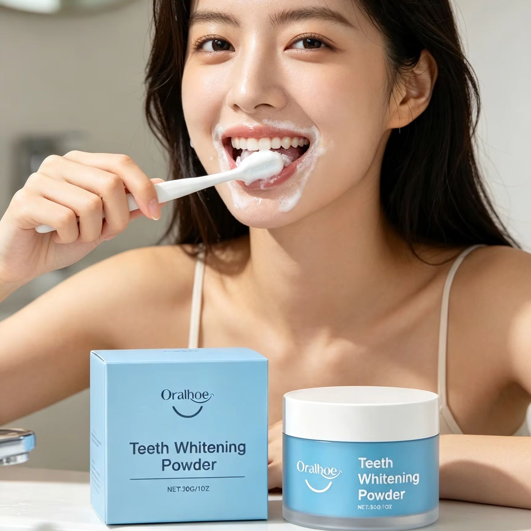 Polvo Dental Oralhoe para Cepi - Teeth Whitening Q&M reseña y precio
